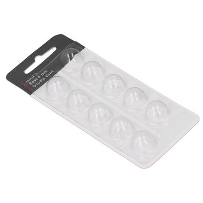 10 pcs Dômes Basses Double Event 6mm pour MiniFit Antistatique Silicone Souple Haute Translucidité Simple Couche Dôme Ouvert pour Basses