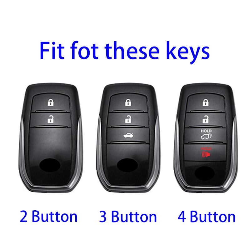 2/3/4 tasten Fernbedienung Schlüssel Fall Abdeckung Shell Fob Für Toyota Fortuner Rav4 Highlander Yaris Auris Camry land Cruiser Prado 150 Mark X Venza