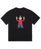 Fun Cartoon Character Print Pattern T-shirt Fashion Trend Short Sleeve Crew Neck Casual Loose Street Wear Unisex Sports T-shirt
