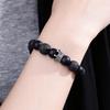 Marble Stripe Black White Crown Bangles for Women Men Elastic Unisex Bracelets Punk Personality Hand Zircon Pulsera Hombre 2023