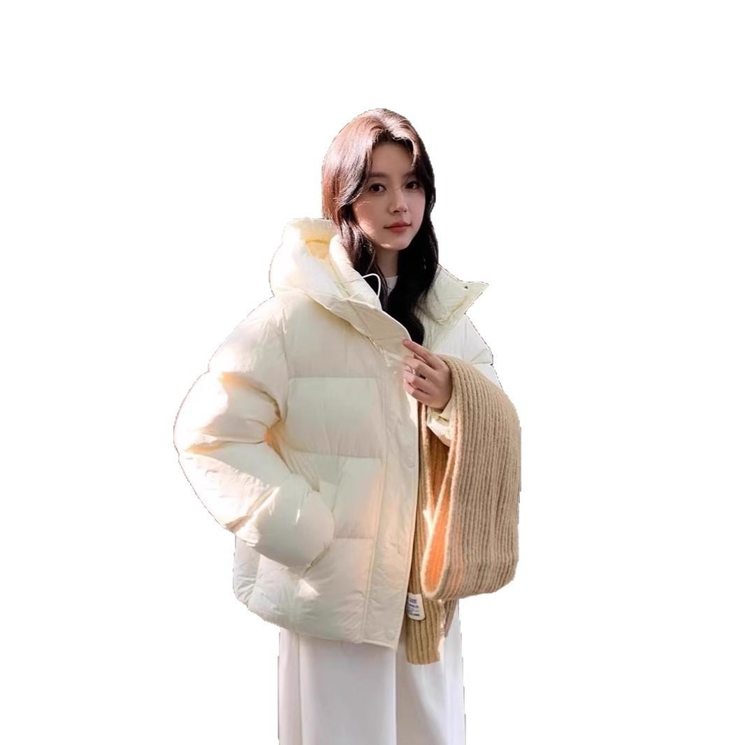 

Корейская версия Короткая пуховая хлопковая одежда Женская Зимняя Новая Свободная Универсальная Теплая Куртка с капюшоном на хлопковой подкладке M