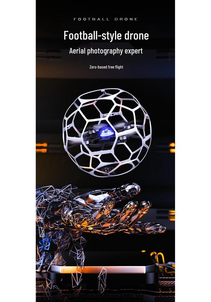 Spherical Four-Axis Camera Football Drone: Impact & Drop Resistant, Brushless, Safe Toy Gift