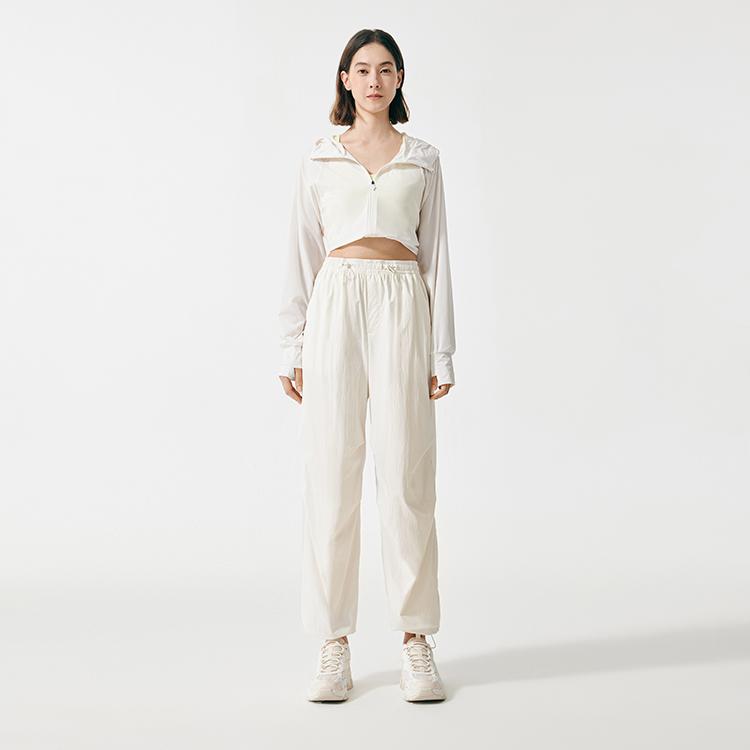 Skechers Quick-Drying Wide-Leg Sports Cargo Pants Women Pants Gardenia P225W292-01B4