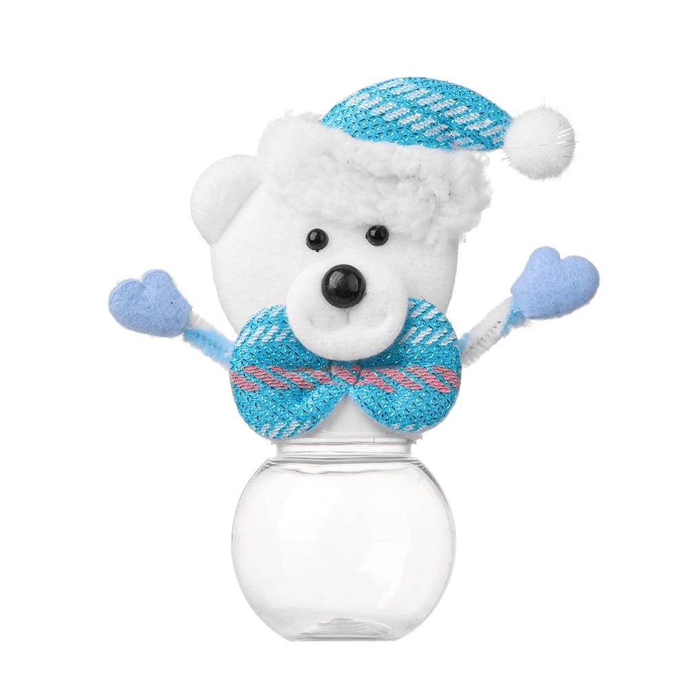 Festival Supplies Xmas Accessories DIY Storage Bottle Kids Candy Jar Santa Claus Cute Box Christmas