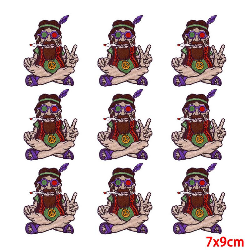 10 יח'\חבילה סיטונאי תיקון רקמה ברזל על תיקוני ביגוד טלאים על בגדים מעילי דקור אפליקציות תפירה