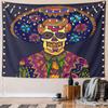 Colorful Day of the Dead Skull Design Pattern Wall Hanging Tapestry Decorative Tapestry Home Decor for Bedroom and Living Room