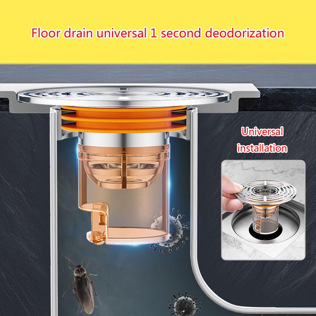 Universal Bathroom Drain Odor Blocker Anti-Odor Floor Drain Trap Plastic Drain Odor Stopper Effective for Bathrooms