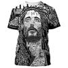 Gesù È Il Mio Salvatore Stampa 3D Magliette Uomo Donna Moda Cool Maglietta Gesù Estate Casual Y2k Manica Corta Oversize Abbigliamento Uomo
