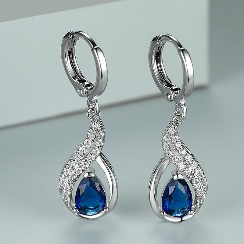 Teardrop Zircon Diamond Stud Earrings: Elegant, Simple, and Versatile Jewelry for Women