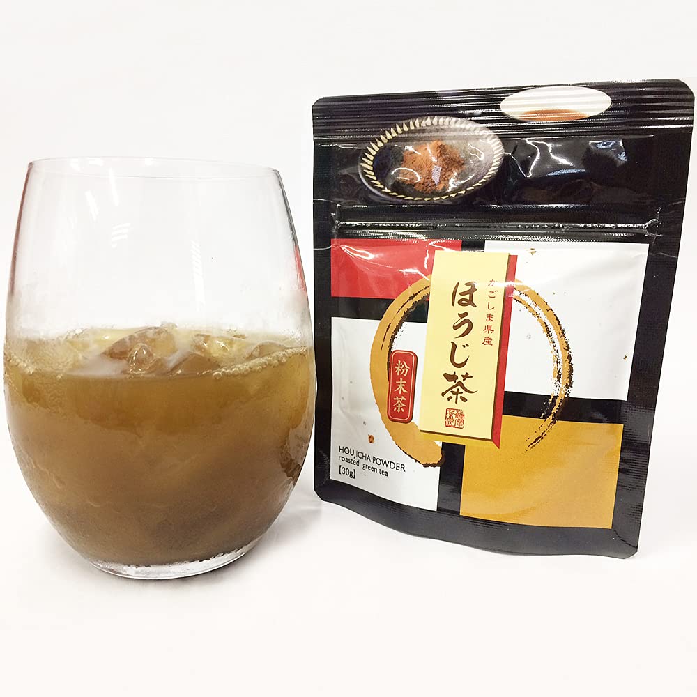 Wakoen Matcha Genmai and Hojicha Powder Bag Tasting Set Kagoshima Tea Powdered Green Powdered Brown Roasted Instant Cold Genmai Brown Rice Matcha