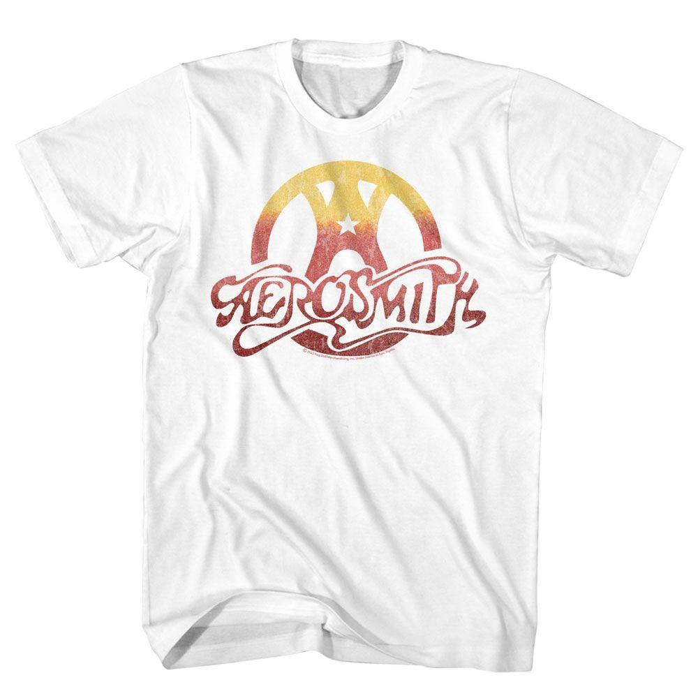 Aerosmith Gradient Logo Music T-shirt Tops Tees Men's Women's Unisex