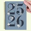 TF Publishing July 2025 - June 2026 Simply French Blue Medium Weekly Monthly Planner - 12 Month Academic Planner 2025-2026 with Durable Cover, Thick