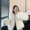 Women Autumn Winter Faux Fur Coats Solid Pockets Thicken Cardigan Ladies Slim Short Jackets Tops