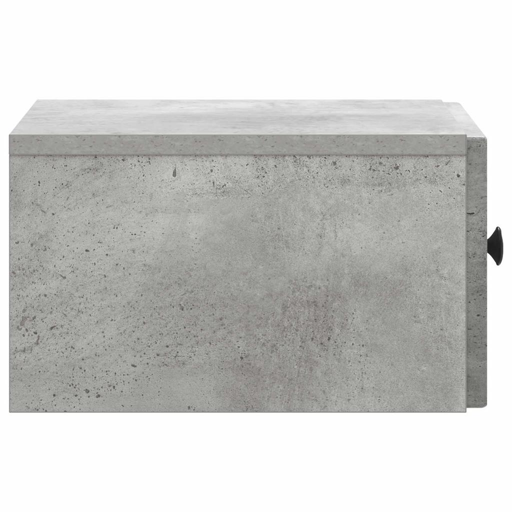Wall Mounted Nightstand Concrete Gray 33 x 34.5 x 20 cm