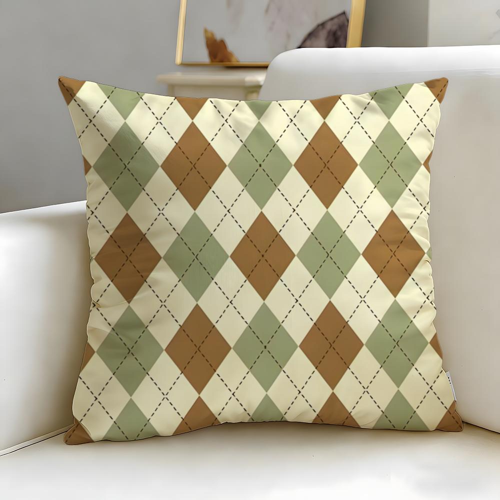 Stripes intersecting Cushion Cover Soft  EasyWash Pillow Case  Versatile for Couch Bed Travel and Office