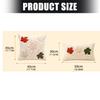 Thanksgiving Pillow Cover Maple Leaf Embroidered Plush Cushion Cover with Concealed Zippers for Indoor Decors Home