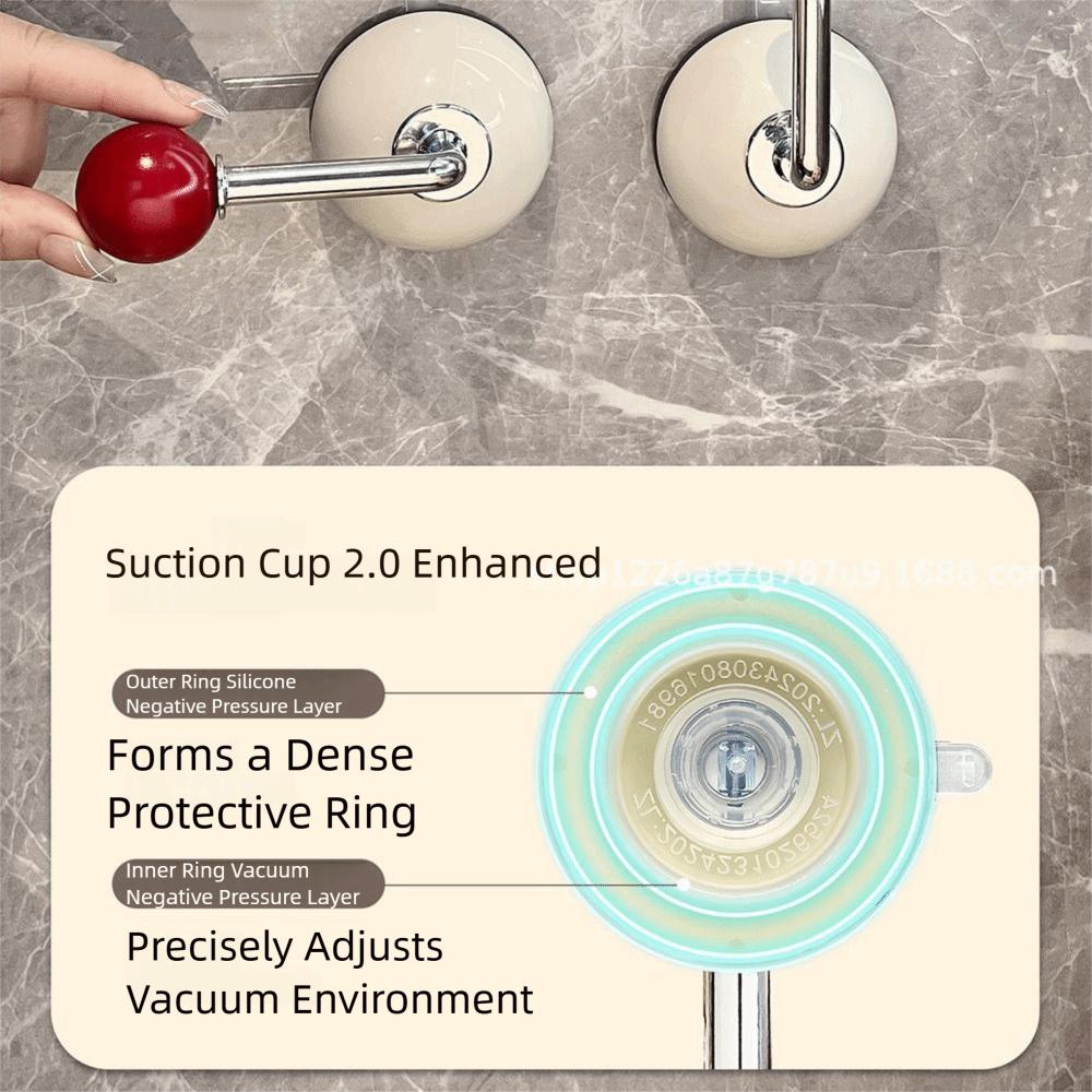 Punch-Free Suction Cup Hook Wall Mount Hanging Headband Holder Hair Tie Display Rack Shower