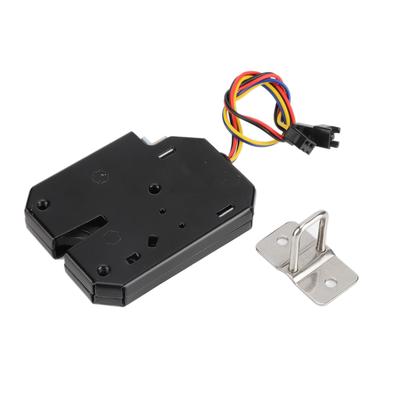 DC 12V 2A Elektromagnetisches Elektrisches Schaltschrank Schubladenschloss Schließfächer Schloss Stahl Schwarz