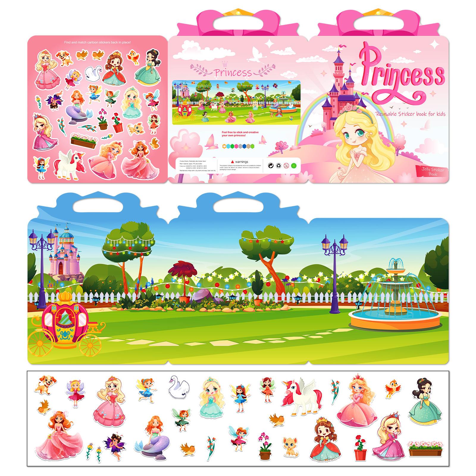 

DIY желейная тихая книга, сказка, принцесса, детская головоломка, интересная игрушка для родителей и детей, тема принцессы, желейная книга-наклейка