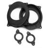 2 Pair Car Front Door Speaker Spacers Adaptor Ring Mounts Mat Black Replacement for Camry 2012‑2019