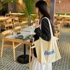 Korean Version of the New Letter Printing Bag Women's Large-capacity Nylon Shoulder Bag Casual Fashion Portable Drawstring Tote Bag