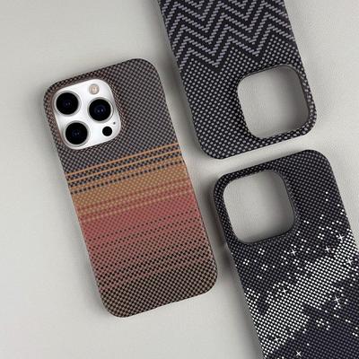 Kevlar Magnet Hülle für iPhone 17 Pro Max - Sunset Mountains Design, Dünn, Leicht, Anti-Drop