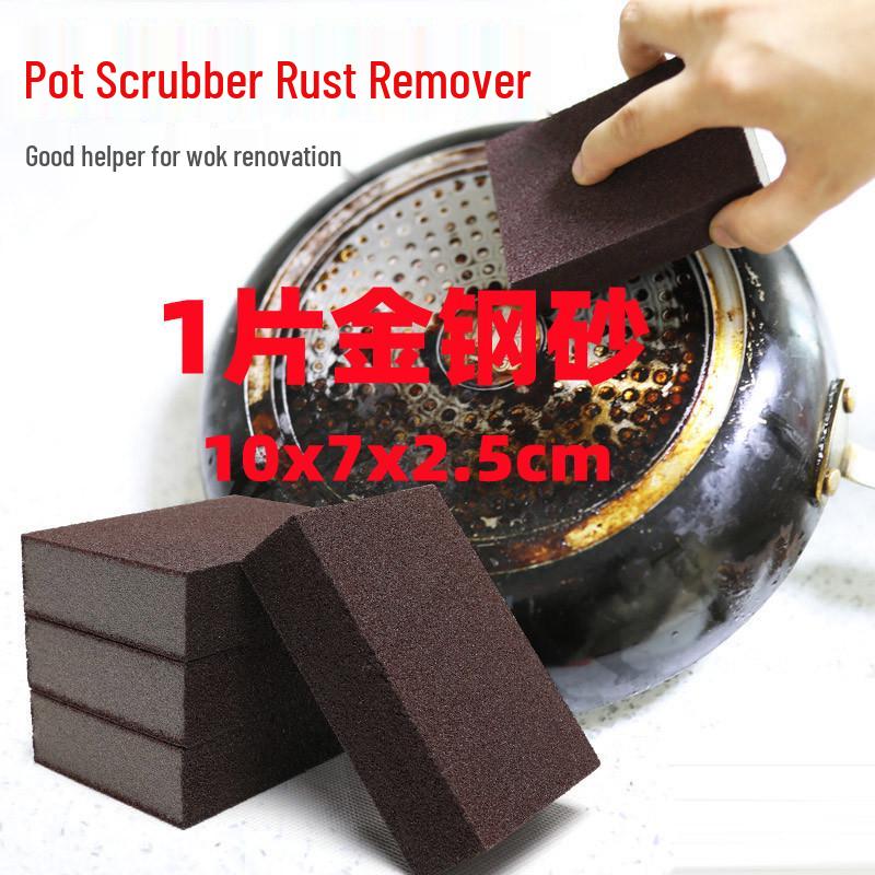 Grit Magic Sandpaper Scrubber: Thickened Rust Remover & Black Stain Pot Cleaner.