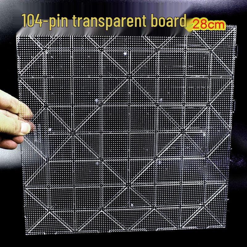 Plaque de base colorée à picots longs pour perles Perler: Planche de bricolage épaisse, résistante à la chaleur, indéformable, 104 broches, épissable