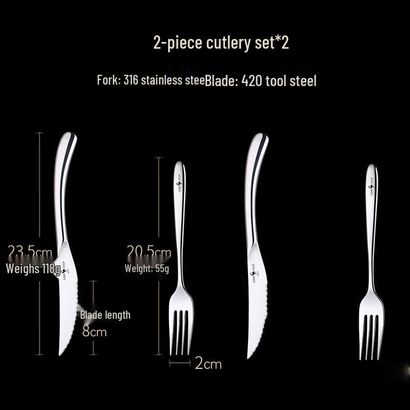316 Edelstahl Steakbesteck-Set