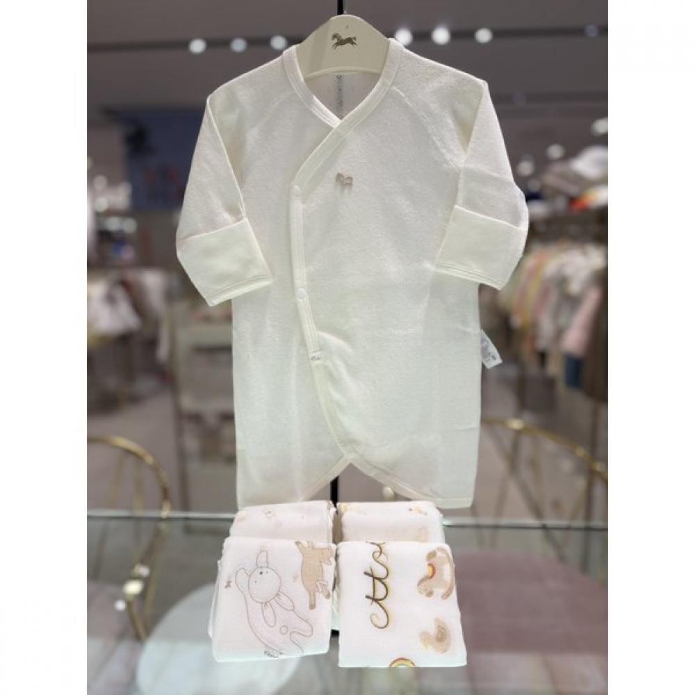 Ettoi Momo Baby Gown X Handkerchief Set  07s117101s8 