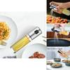 Küche Edelstahl Olivenöl Sprühflasche Pumpe Öl Topf Grill Auslaufsicher