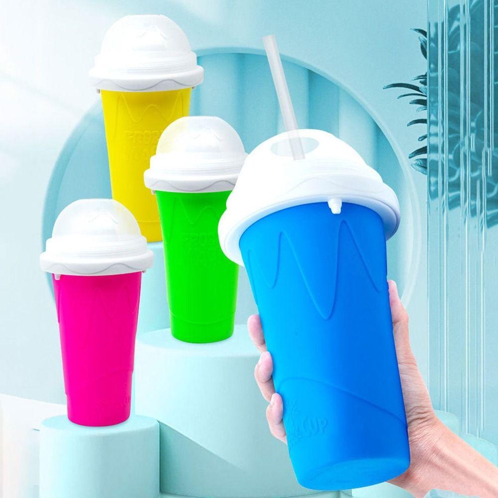 Quick-Frozen Smoothies Squeeze Cup Silicone Slushy Maker Cup DIY Juice Water Bottle  Juice Milk