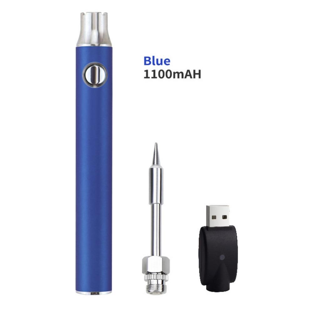 Adjustable Temperature Electric Soldering Iron 1100mAh Battery 3 Gear Welding Tool Kit Pen Rechargeable 510 Thread Heat Tips