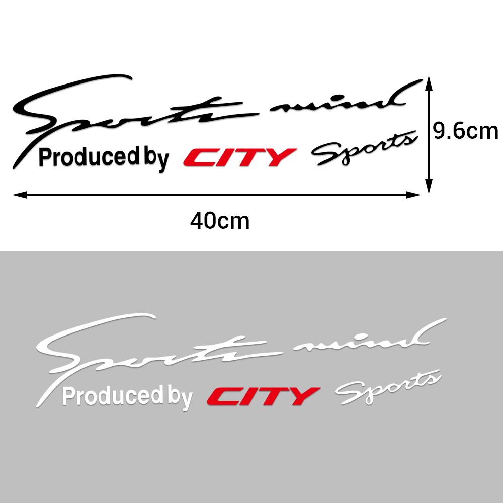 Sport Letter Car Stickers Emblem Badge Decal Auto Automobile Bonnet Sticker For Honda Fit Civic Jazz CITY Accord CR-Z VTEC Vezel IQ1