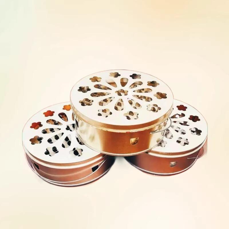 

Portable Fireproof Mosquito Coil Holder with Lid and Ash Catcher Mosquito Coil Box - 1 Box