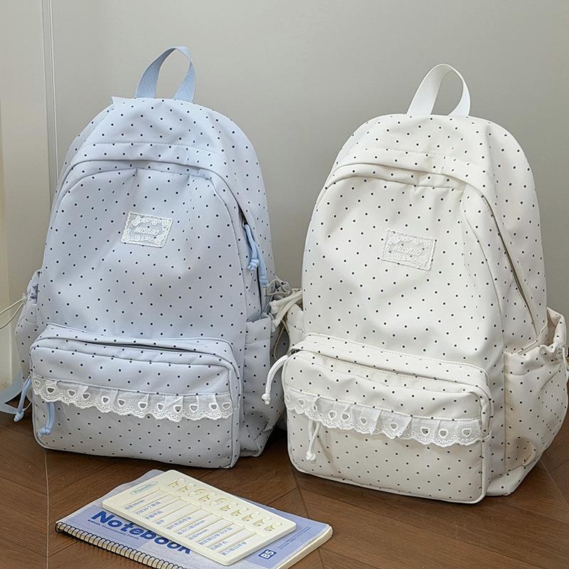 Schoolbag corduroy cute girl heart backpack, Korean ins small fresh junior high school student schoolbag women's lightweight backpack