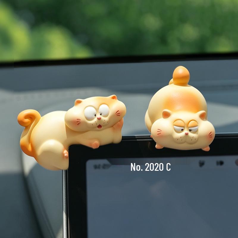 Garfield Cat Dashboard Ornament - Adorable Kitty Console Decoration Pendant