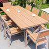JINGGENG Outdoor Plastic Wood Table and Chair Set