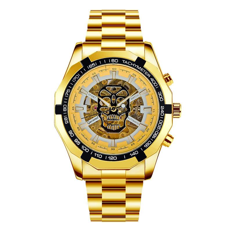 Top nagelneue automatische mechanische Uhr Mode hohl goldene automatische mechanische Uhr explosive Service Skelettuhr