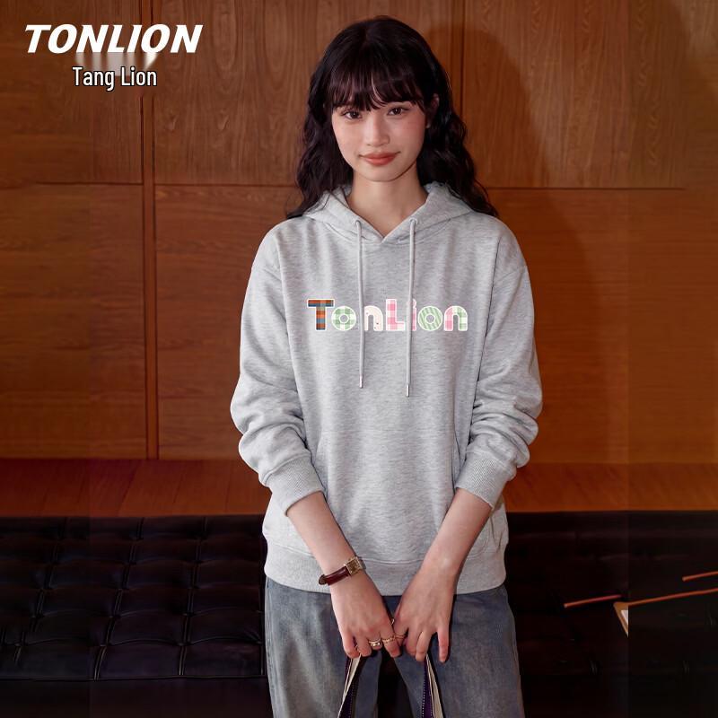

TonLion Women s Loose Hooded Sweatshirt with Letter Print S