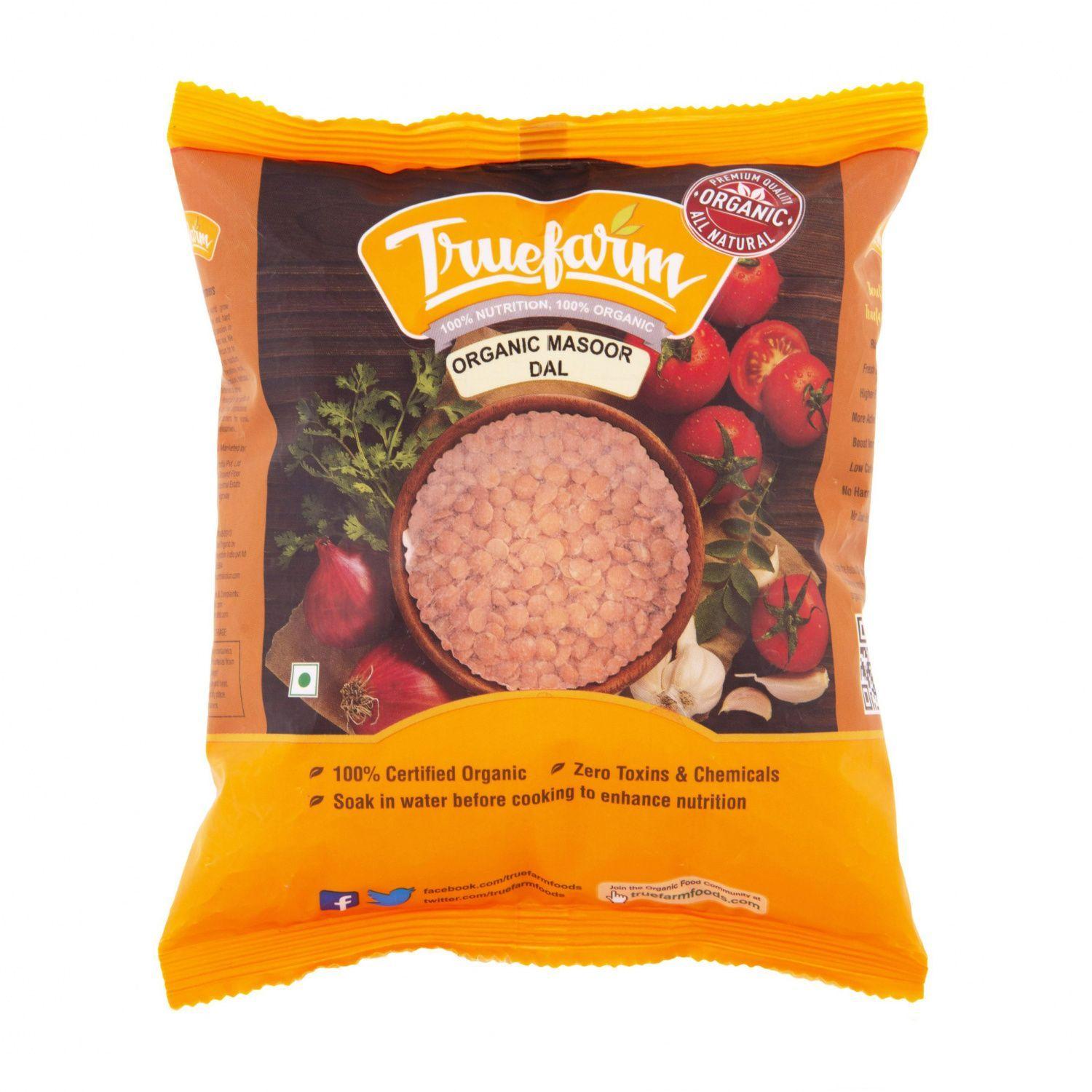 

Чечевица (500 г), Organic Masoor Dal, Truefarm