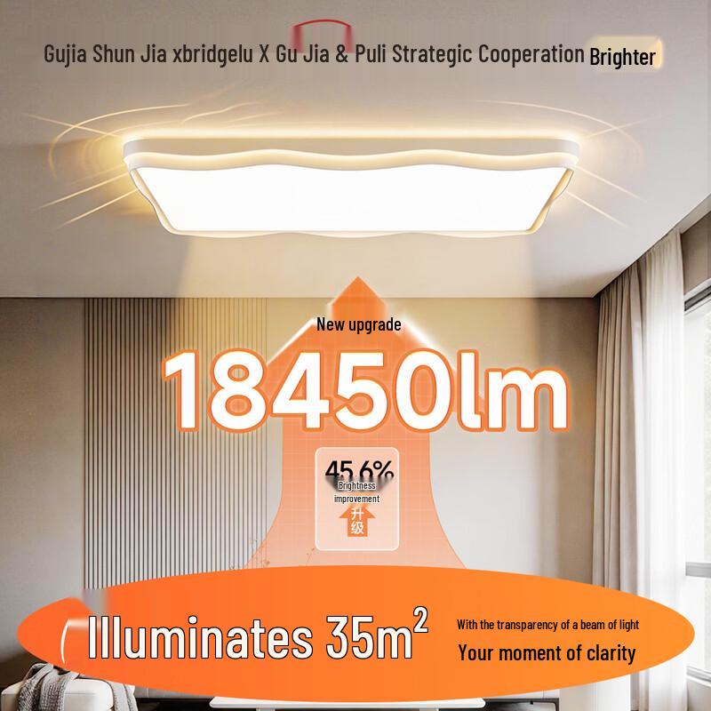 Gujiia Minimalist Cream Eye-Protection LED Ceiling Light