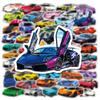 10/30/50PCS Colorful Super Car PVC Sticker Aesthetic Sticky Decoration Scrapbooking Korean Stationery School Supplies