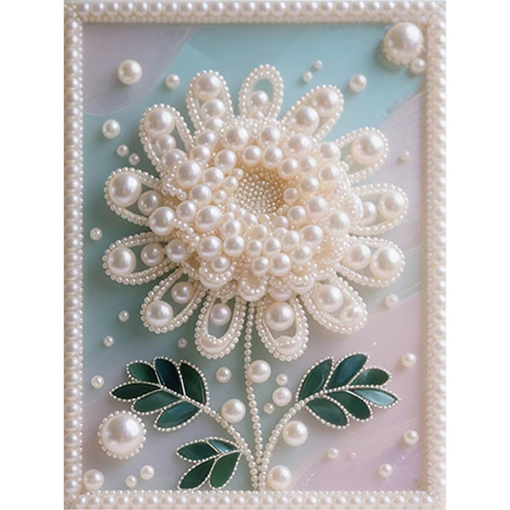 

Pearl Dandelion DIY Diamond Art Kits 15.7x19.6inch Gem Art Diamond Painting Kits Without Frame for Adults Gift Idea Home Wall Decor 40x50cm