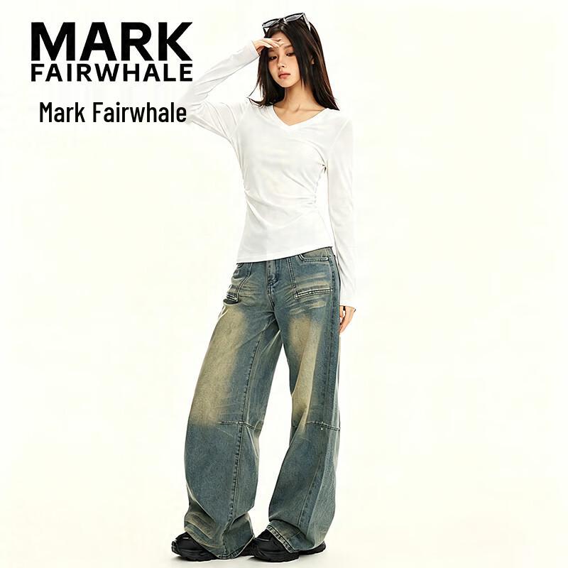 Mark Fairwhale Women's V-Neck Long Sleeve T-Shirt