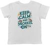 Keep Calm And Snorkel On Kids Tshirt Funny Swimming Sea Dive Childrens Boy Girl