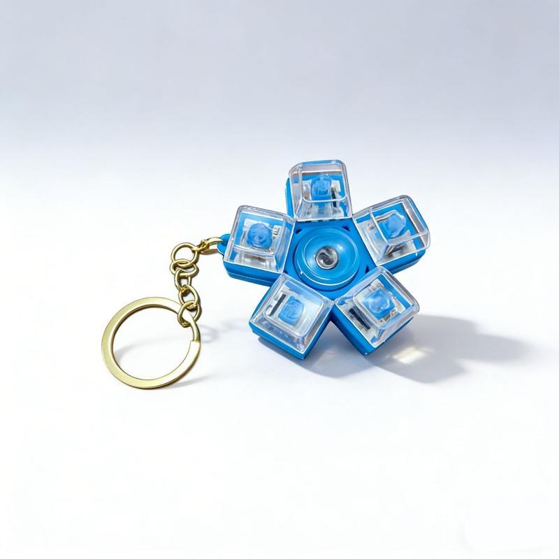 Fashion Rotatable Keyboard Press Button Keychain Toy Stress Relief Fidget Pendant Cool Accessory for Teens Adults Free Shipping