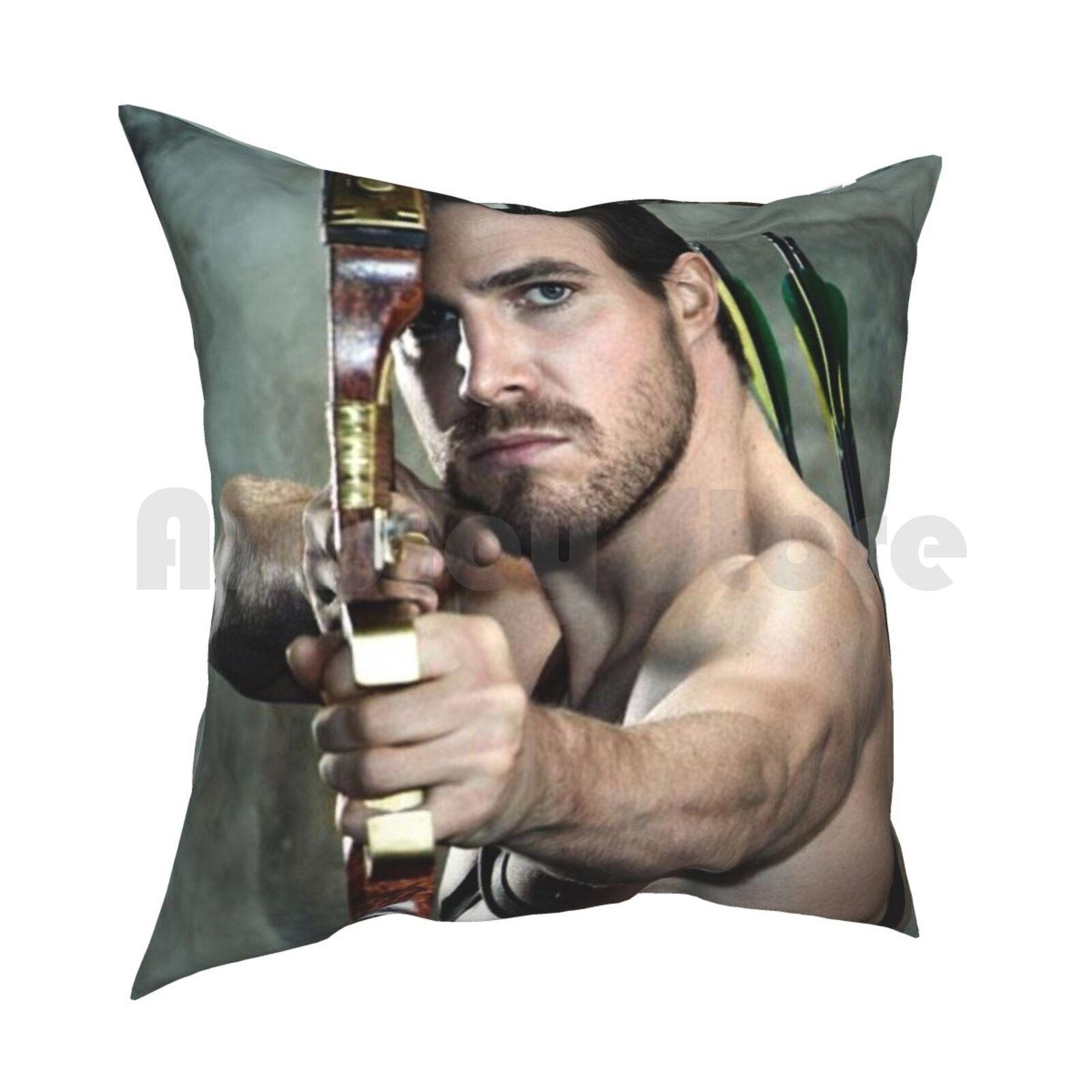 Stephen Amell Pillow Case Printed Home Soft Throw Pillow Stephen Amell Arrow Green Arrow 30x30cm 12x12in