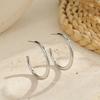 GEMCHIC Women's Classic Ins Large Hoop Earrings Stainless Steel 18K Gold Plated Polished Fashion Accessories