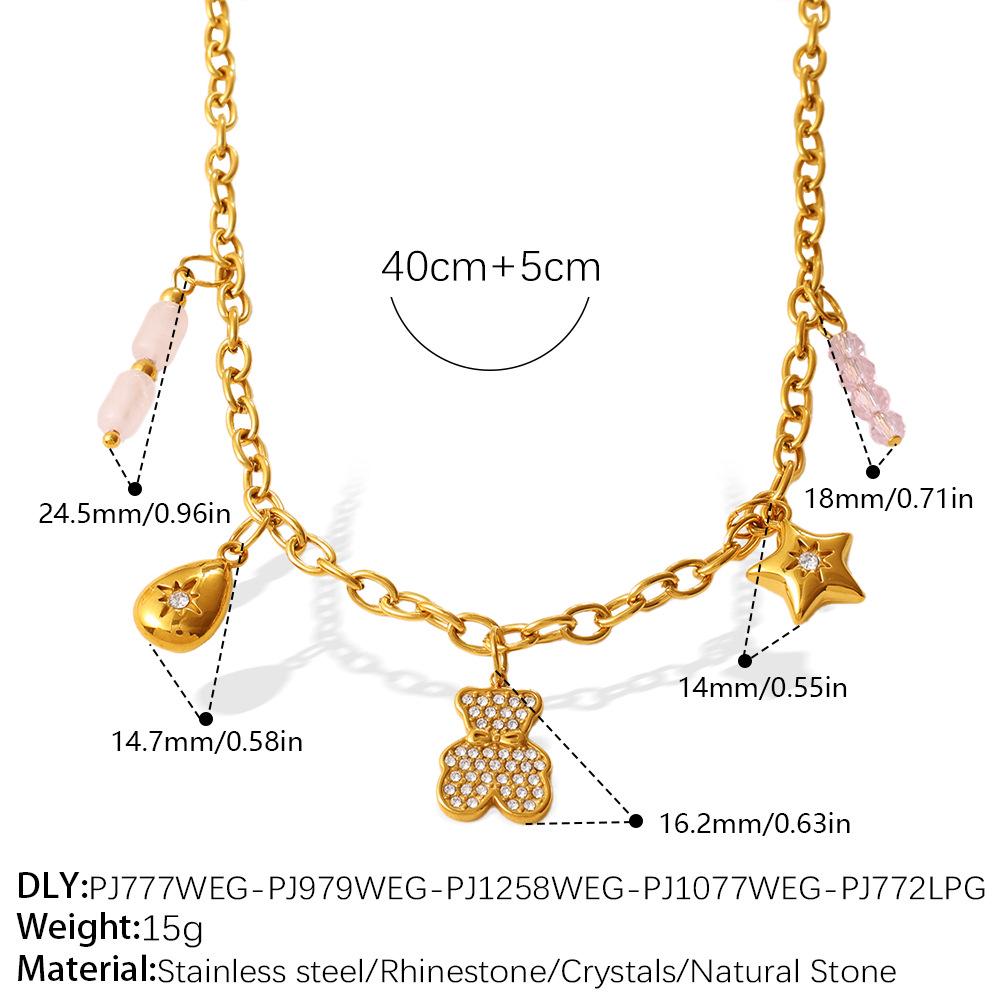 Charming Pig & Elephant Pendant Necklace for Women - Cute, Delicate Animal Design